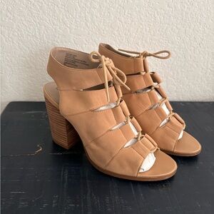 HINGE lace up heels